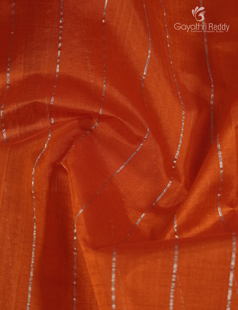 Pure Arani Sico Saree in Burnt Orange