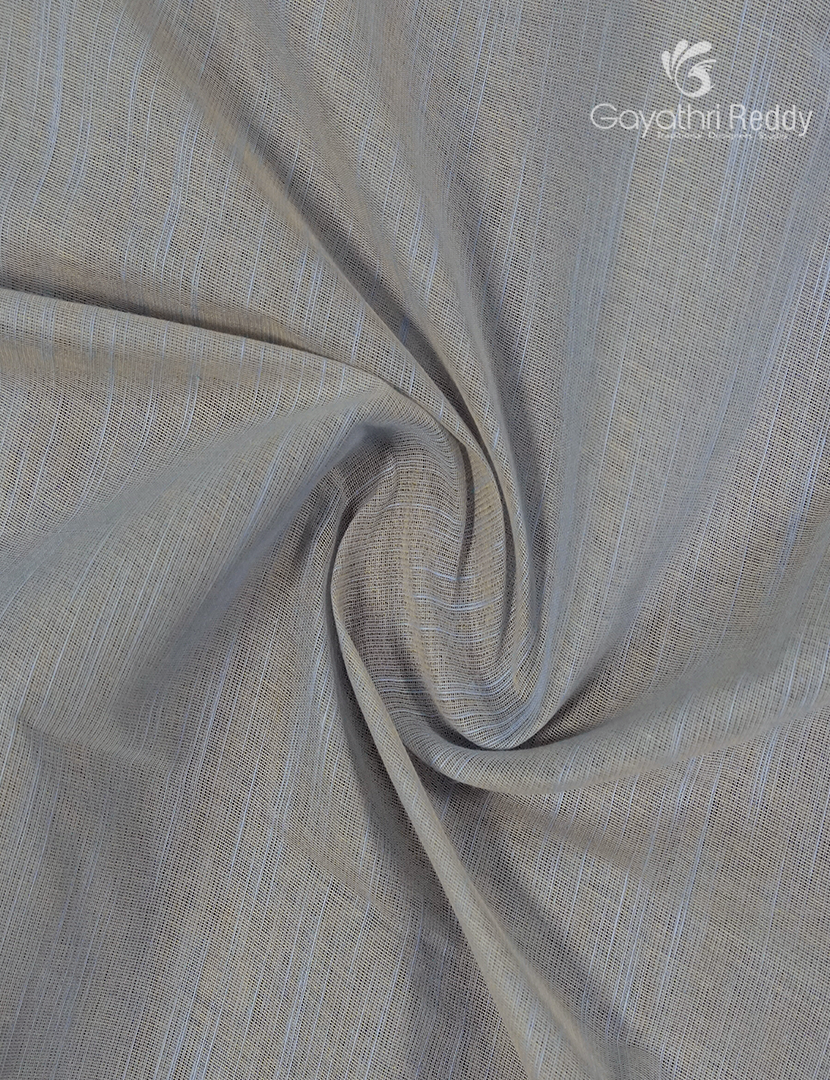 Pure Handloom Cotton Saree in Light Grey