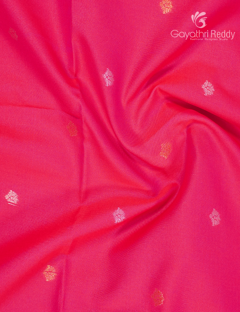 Semi Kanchipuram Art Silk Saree in Fuchsia Pink