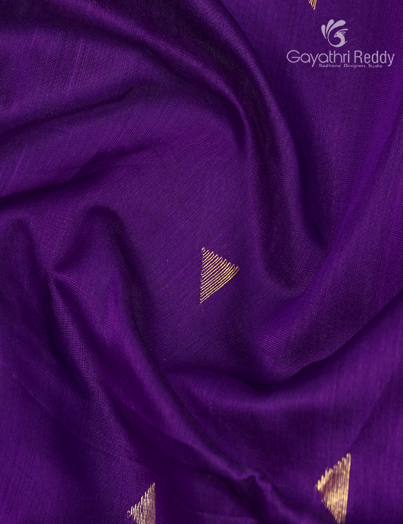 Pure Chanderi Sico Saree in Purple