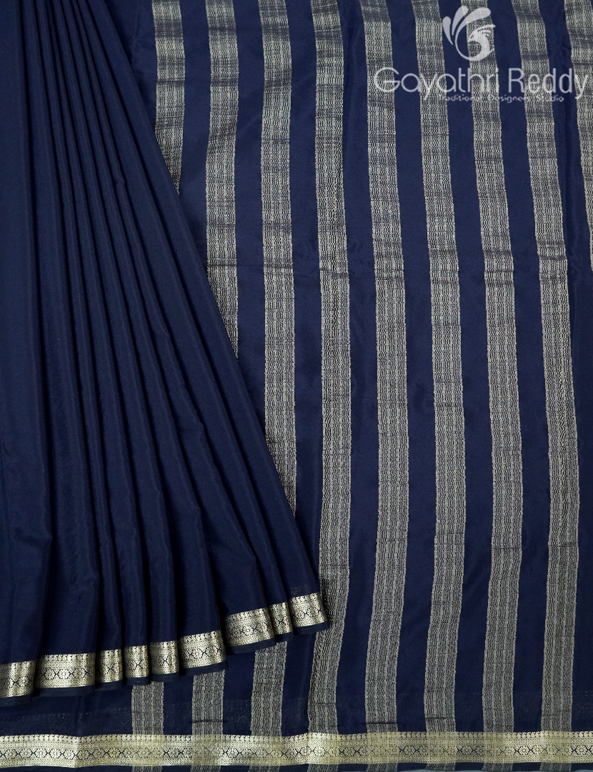 SEMI MYSORE CRAPE SAREE-SMC339