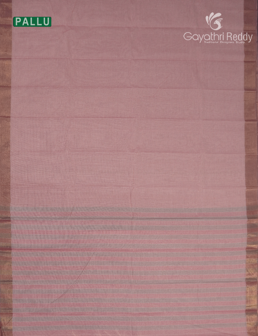 Pure Kanchi Cotton Sareein Baby Pink