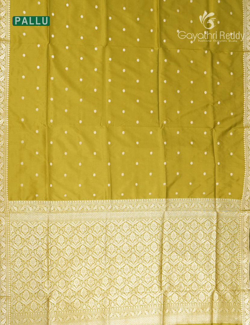 SemiKatan Silk Saree in Lime Green