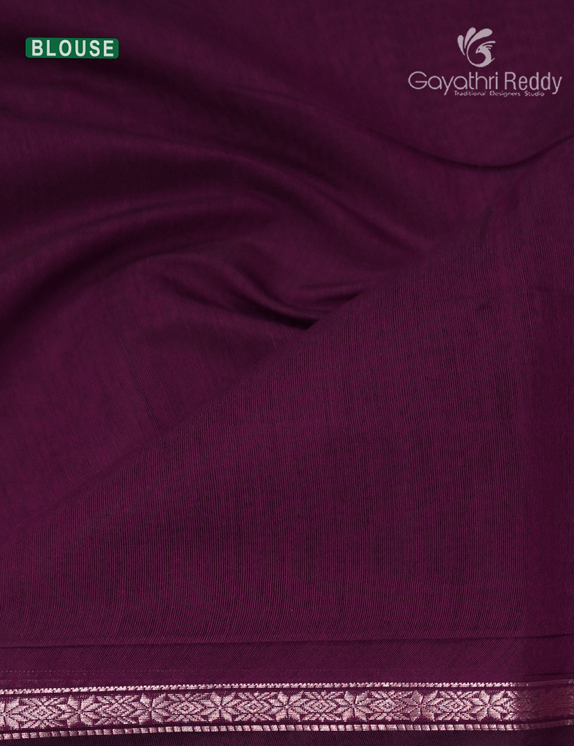 Kanchipuram Sico Saree in Navy Blue and Magenta