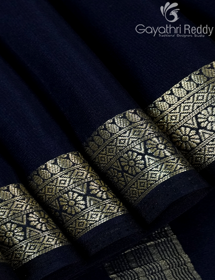 SEMI MYSORE CREPE SAREE-SMC339