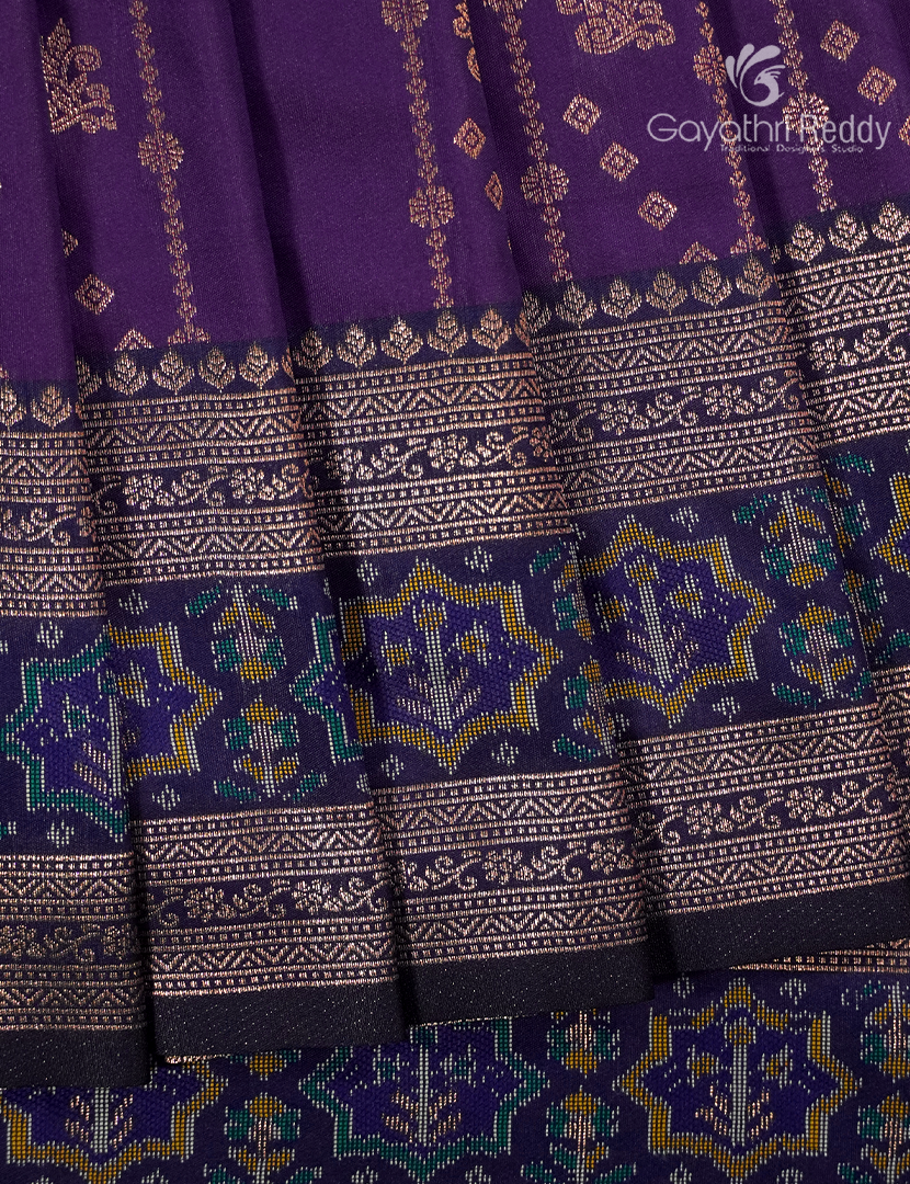 Semi Kanchipuram Art Silk Saree in Purple