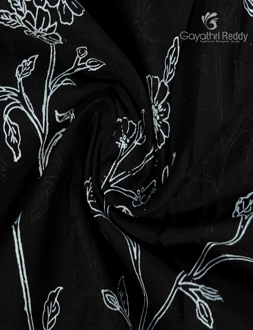 Pure MulMul Cotton Saree in Black and White