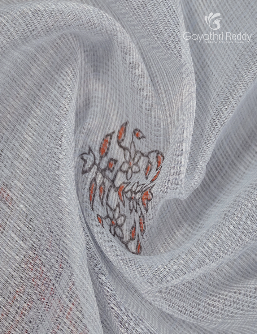 Kota Printed Saree in Off White