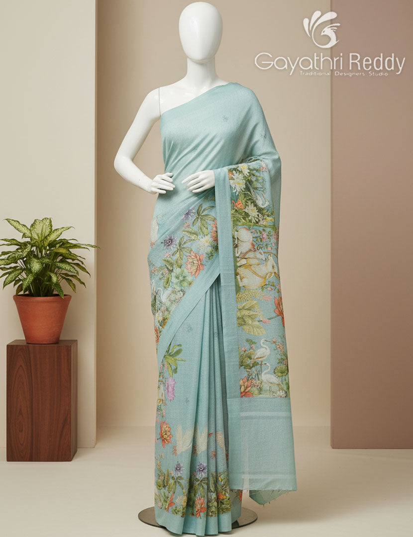 PURE LINEN SAREE-L1443