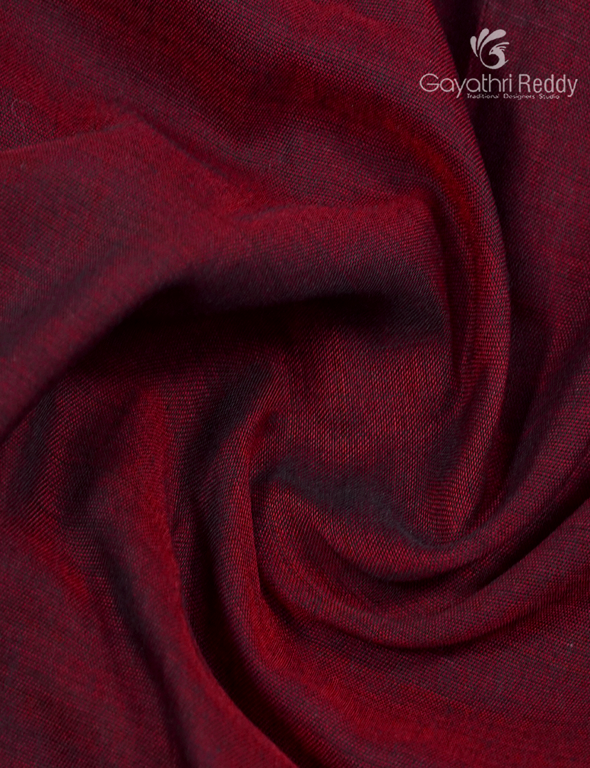 Pure Narayanpet Cotton Saree in Deep Maroon