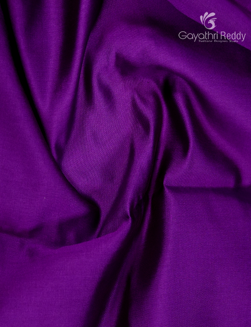 Semi Kanchipuram Art Silk Saree in Violet and Red