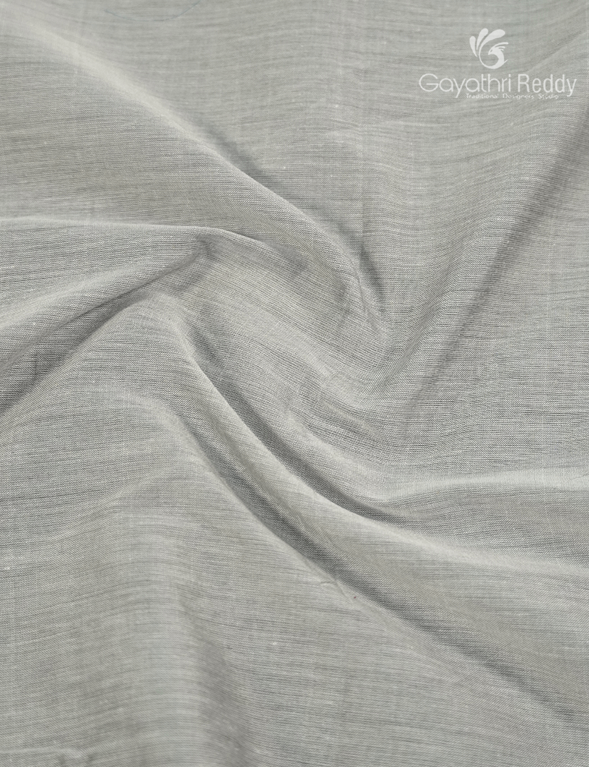 Pure Narayanpet Cotton Saree in Silver Grey