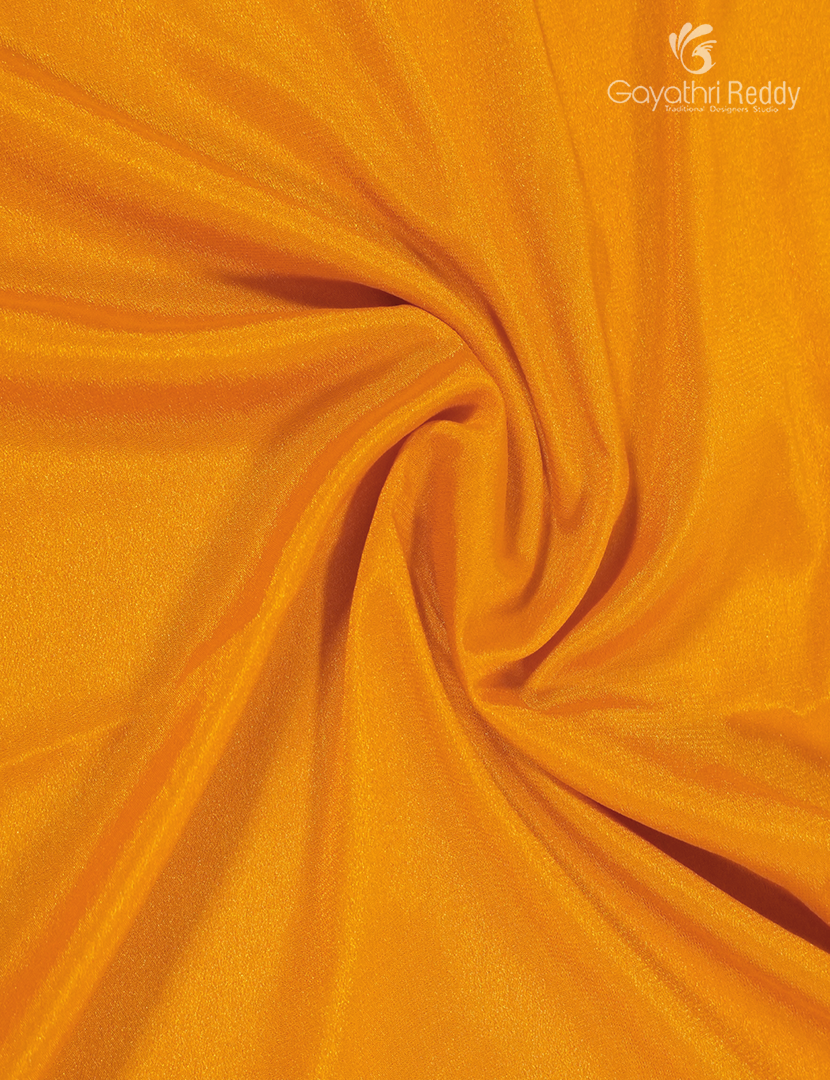 Semi Mysore Crepe Saree in Yellow