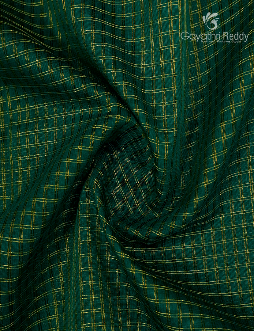 Semi Ikat Silk Saree in Green