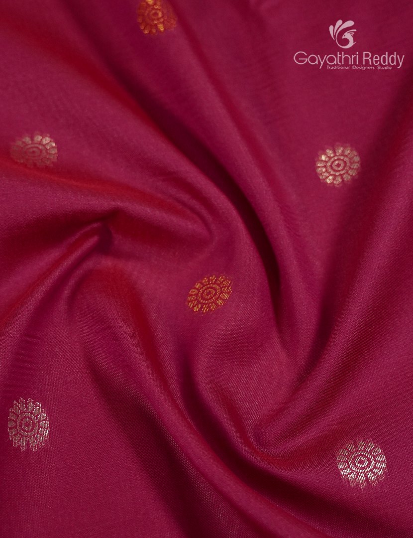 Semi Kanchipuram Art Silk Saree in Ruby Pink