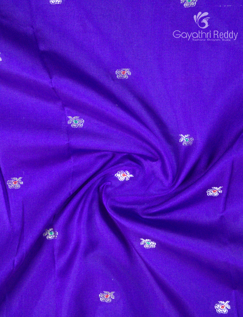 Semi Banaras Katan Silk Saree in Violet