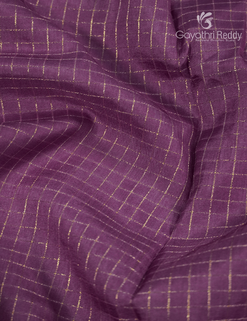 Semi Mysore Crepe Saree in Lavender and Deep snuff
