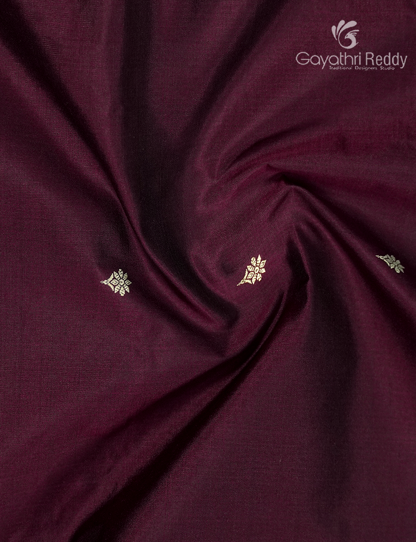 Pure Banaras Katan Silk Saree in Deep Brown