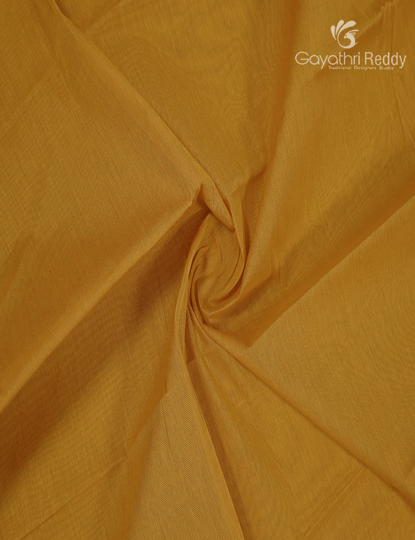 Pure Kanchi Cotton Saree in Mustard