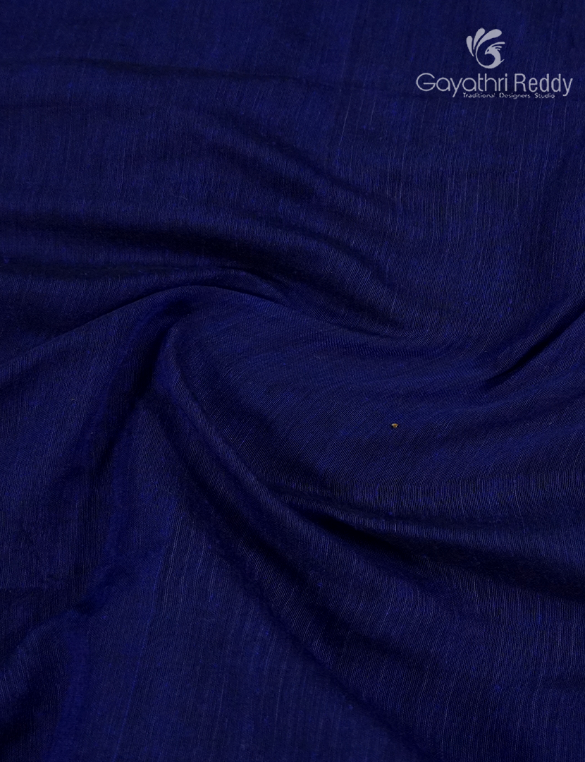 Jamdani Cotton Saree in Deep Blue