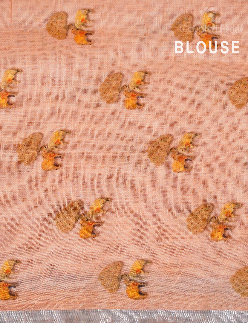 PURE LINEN SAREE-L1319