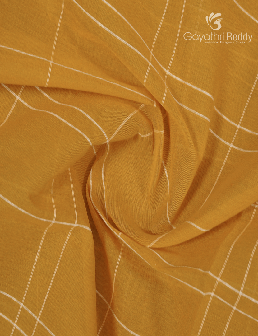 Pure Kanchi Cotton Saree in Yellow