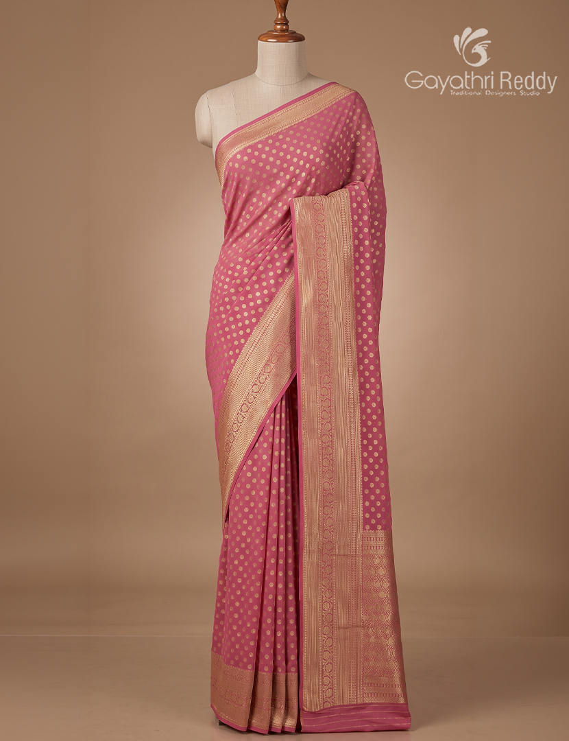 Banaras Georgette Saree in Baby Pink