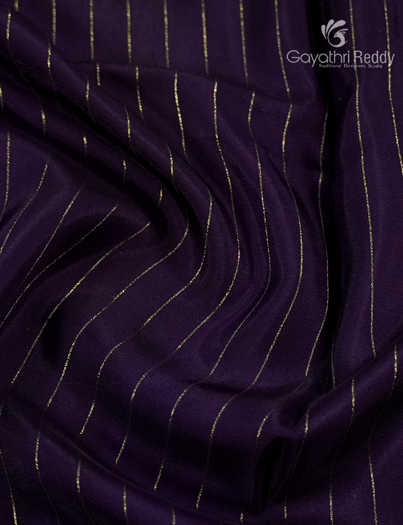 Semi Mysore Crepe Saree in Deep Violet and Rani Pink