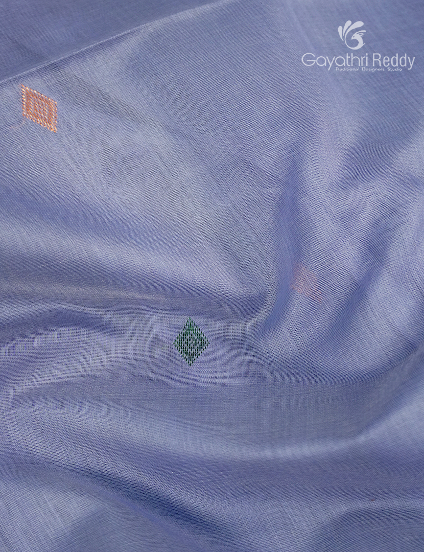 Pure Chanderi Sico Saree in Grey and Yellow