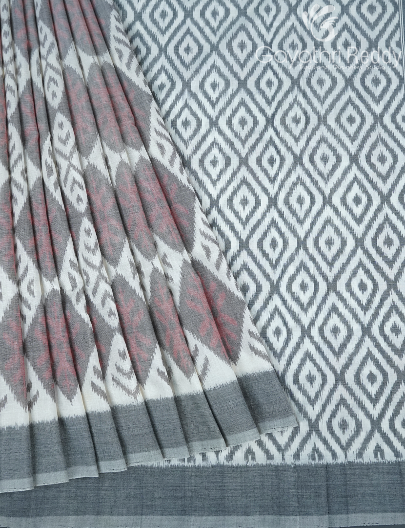 PURE IKKAT COTTON (H.L) SAREE-IKC1076