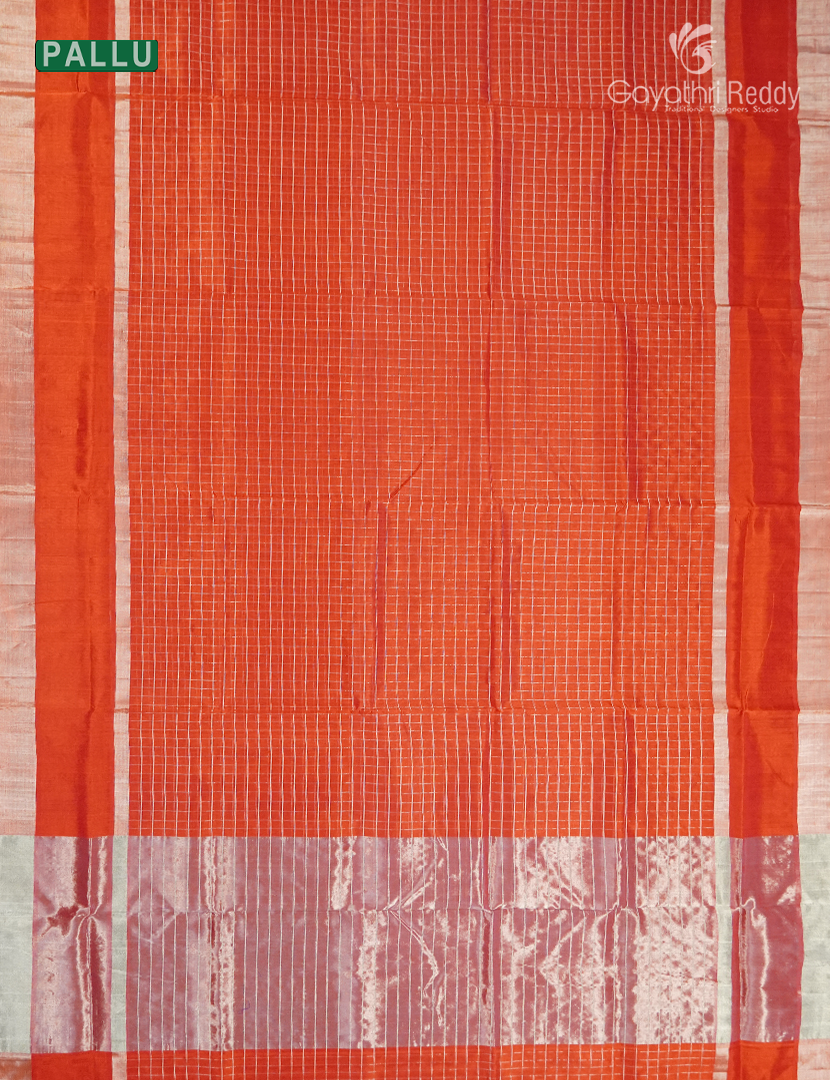 Pure Arani Sico Saree in Orange