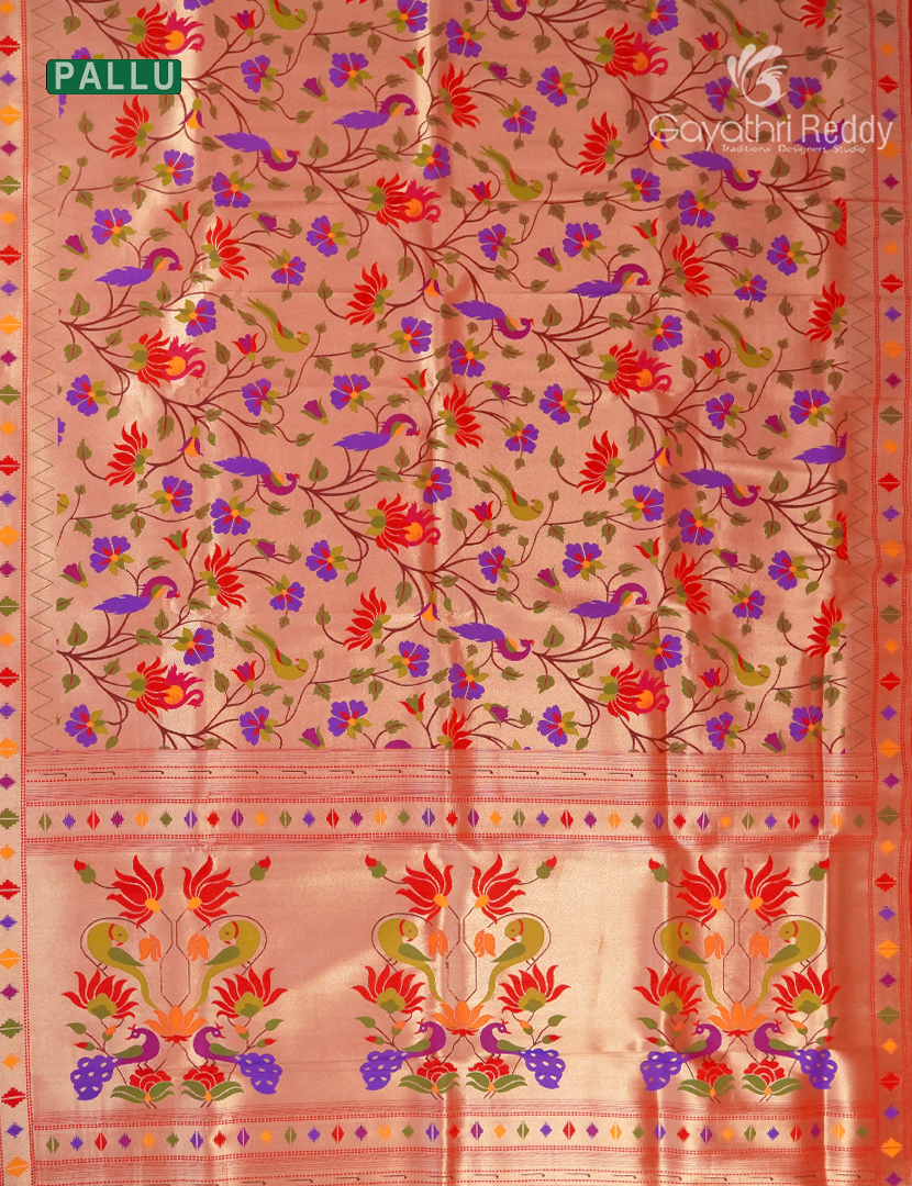Semi Kanchipuram Silk Fancy Saree in Gold Tissue