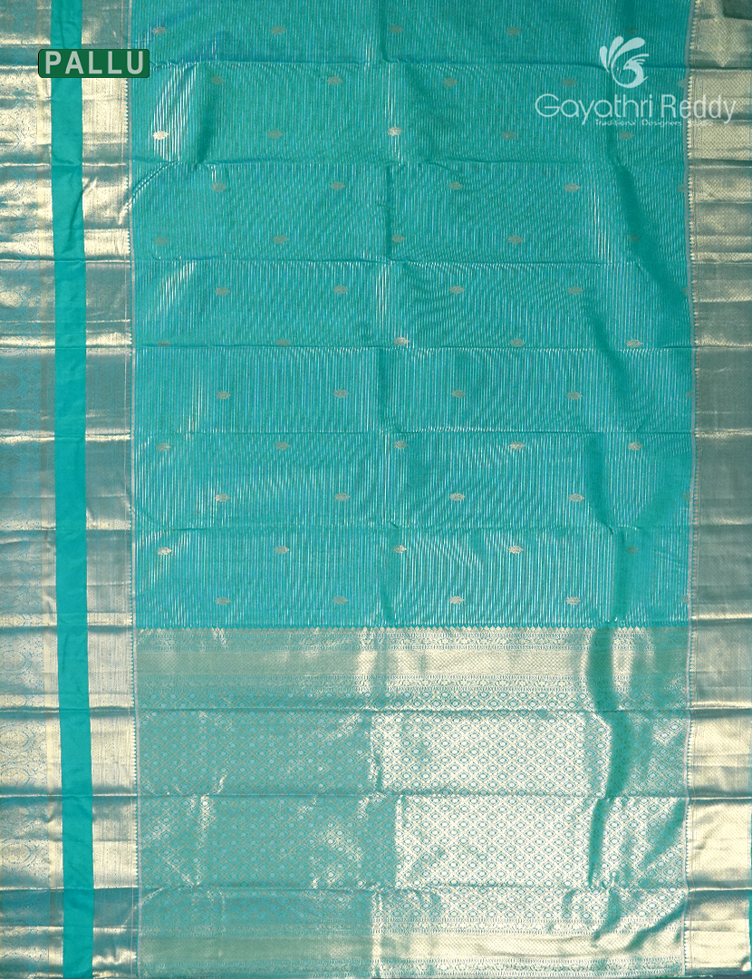Semi Kanchipuram Silk Saree in Sea Green