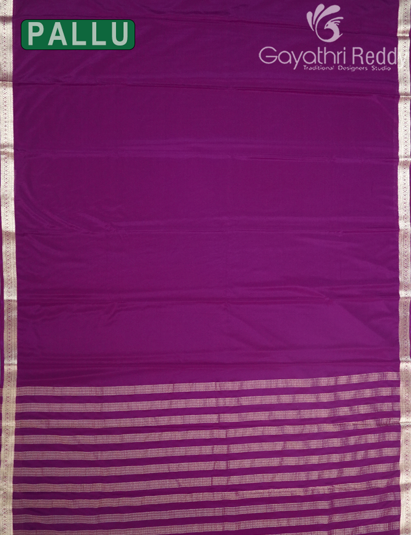 SEMI MYSORE CRAPE  SAREE-SMC340