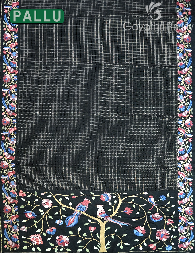 KHADI SILK WORK SAREE-KSW33