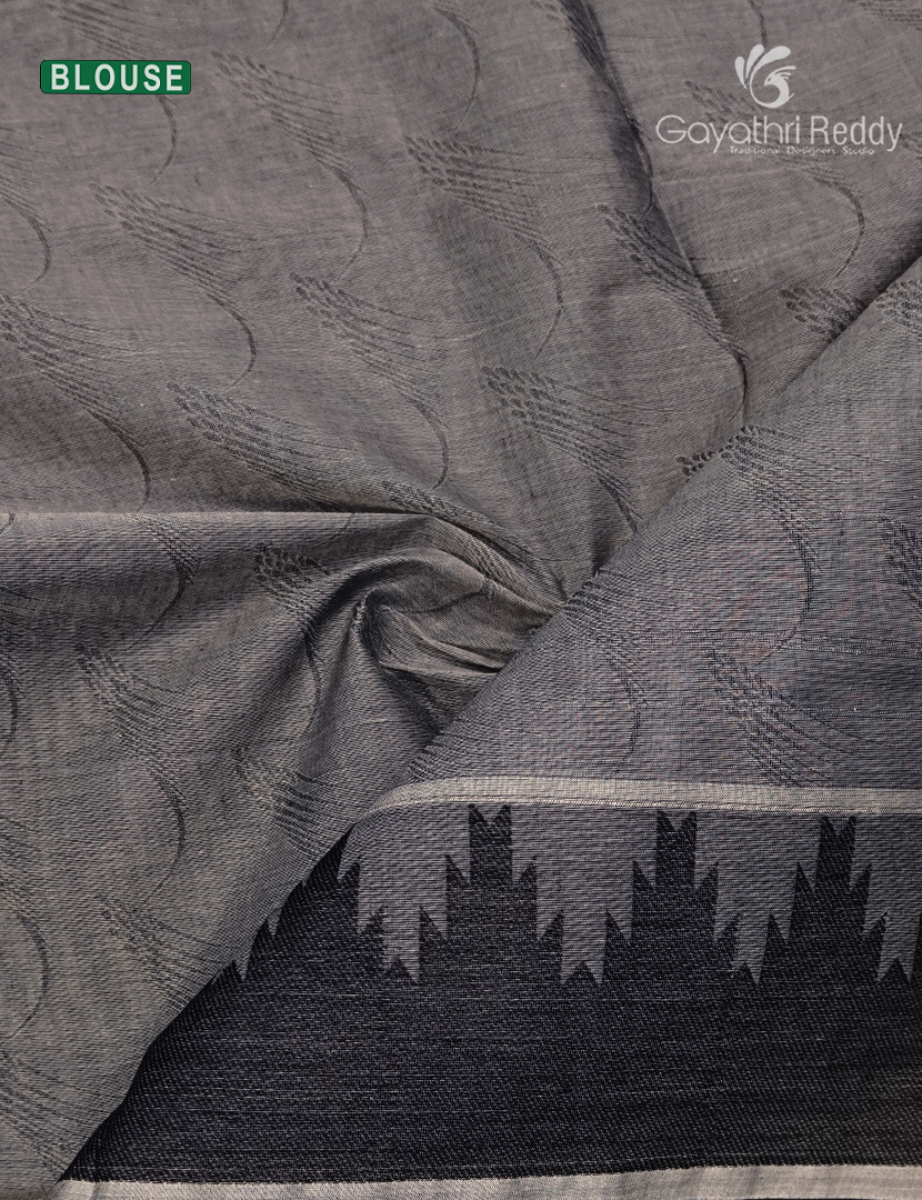 Pure Kanchi Cotton Saree in Grey