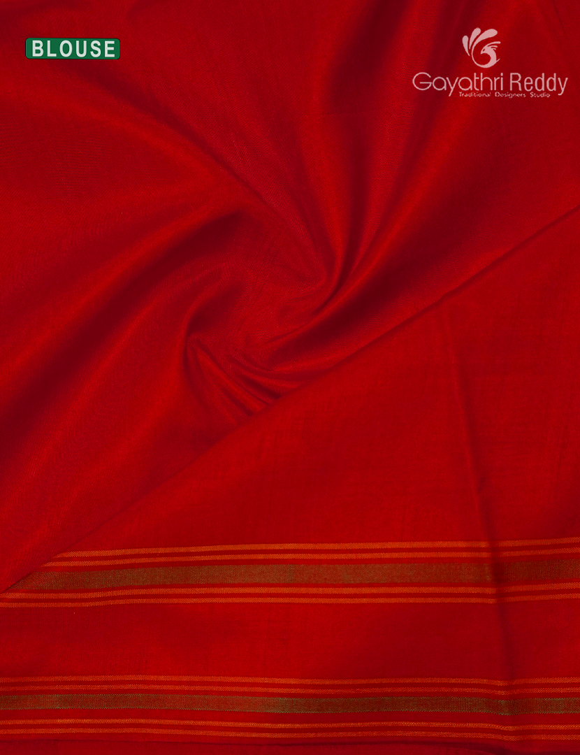 Pure Ikat Silk Saree in Red