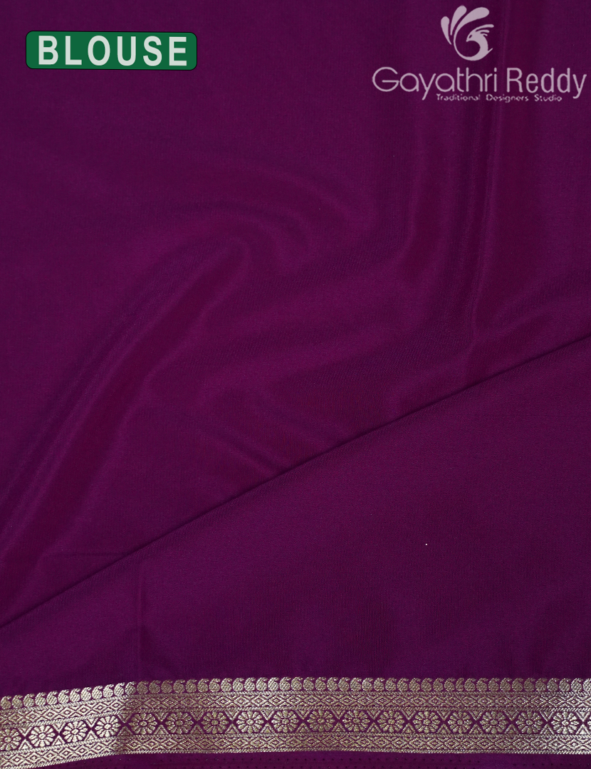 SEMI MYSORE CREPE  SAREE-SMC340