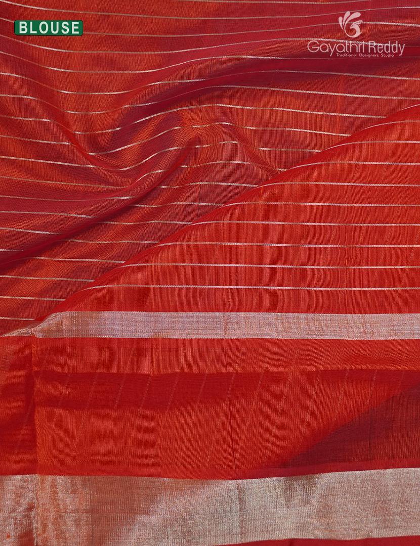 Pure Arani Sico Saree in Orange