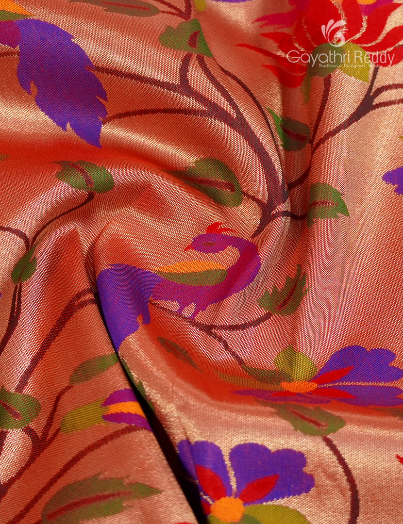 Semi Kanchipuram Silk Fancy Saree in Gold Tissue