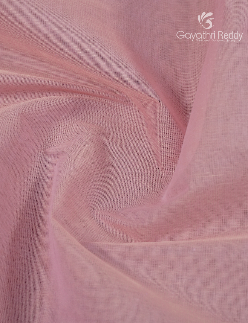 Pure Handloom Cotton Saree in Baby Pink
