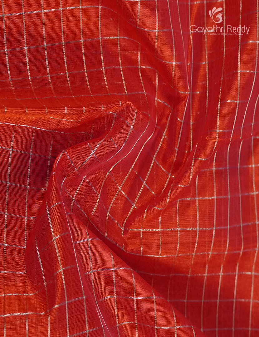 Pure Arani Sico Saree in Orange