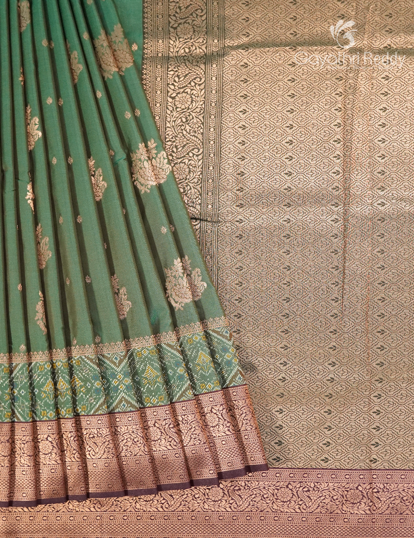Semi Kanchipuram Art Silk Saree in Sea Green