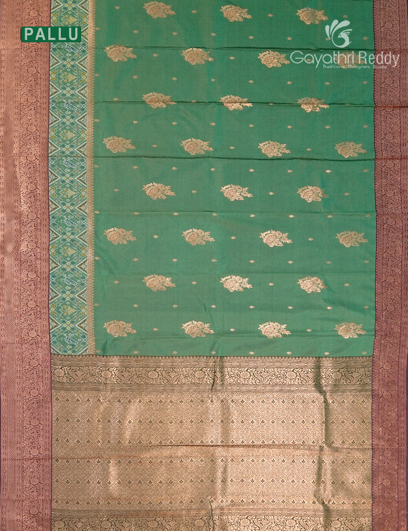 Semi Kanchipuram Art Silk Saree in Sea Green
