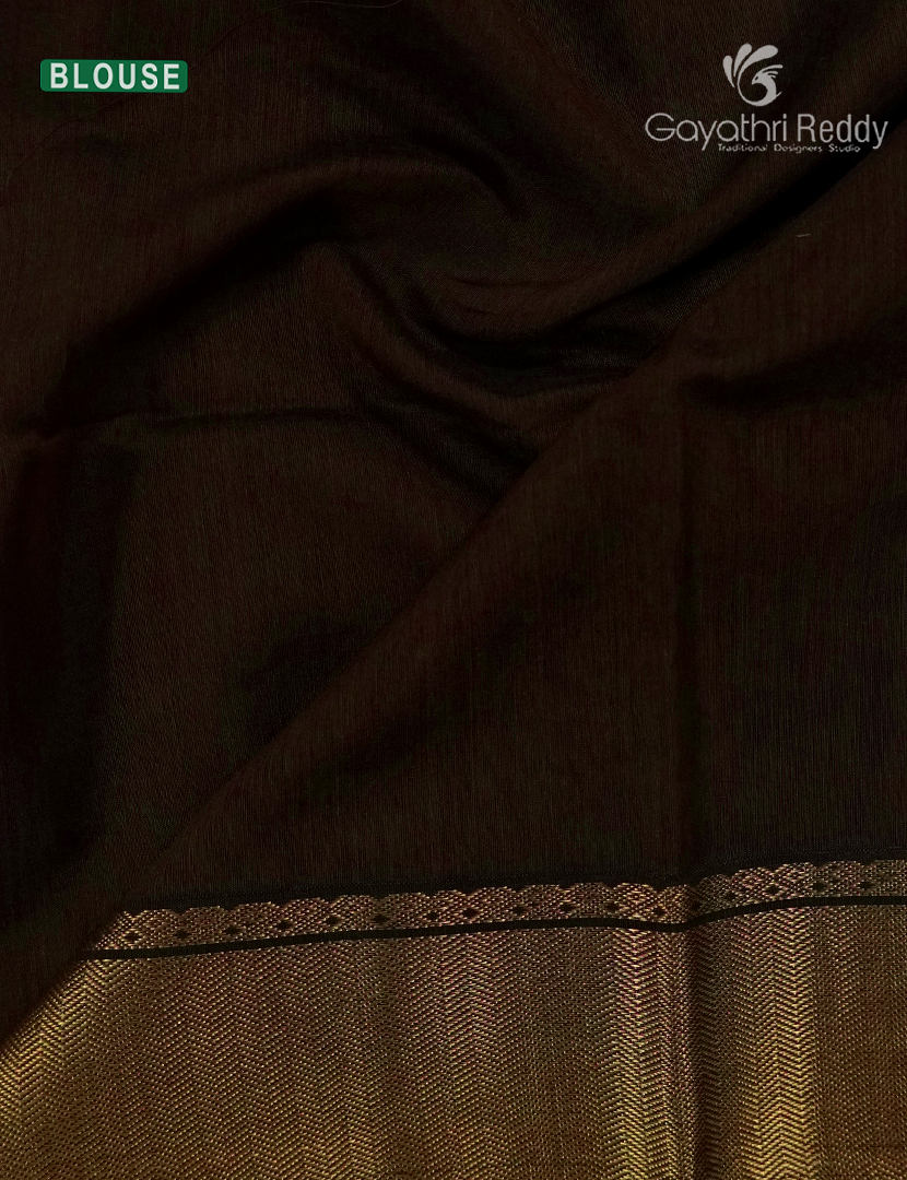 Pure Chanderi Sico Saree in Mauve Lavender and Deep Brown