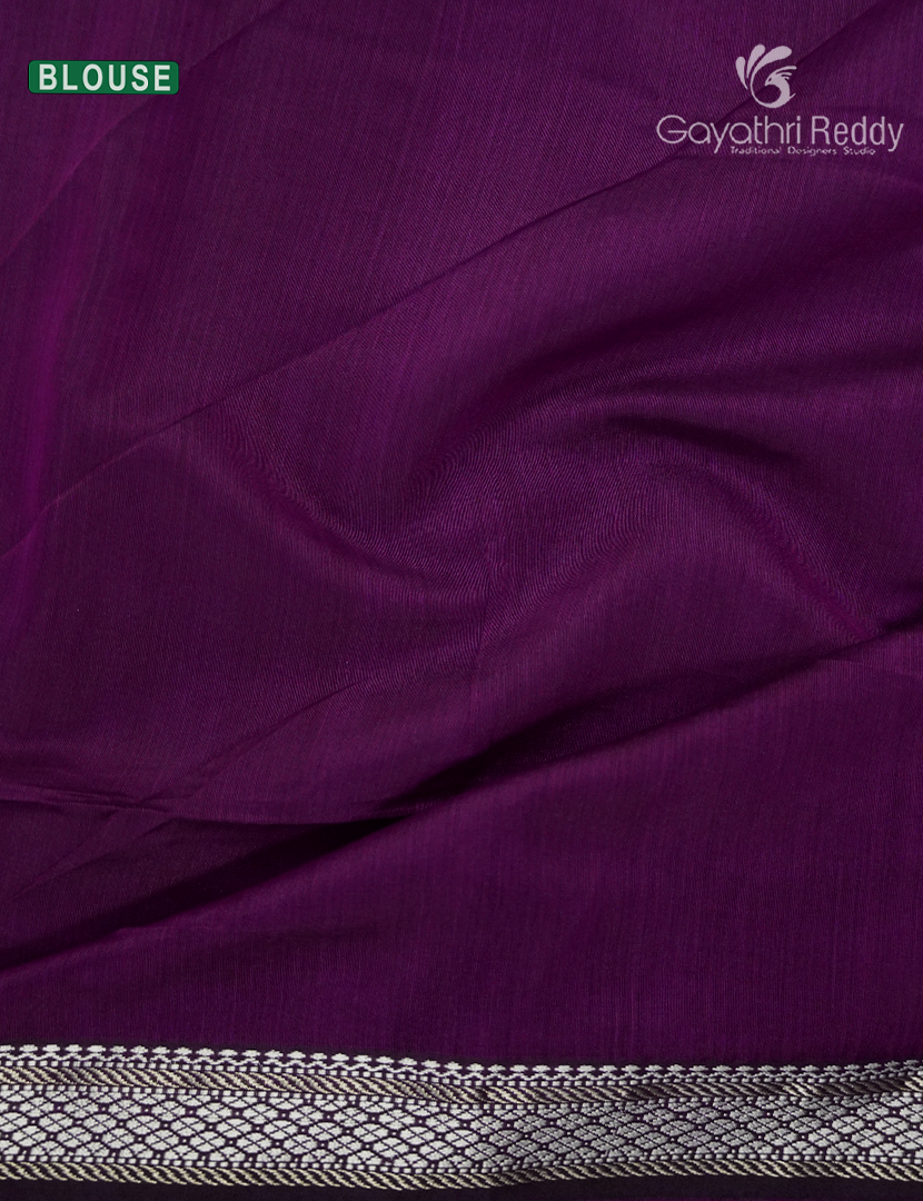 Pure Chanderi Sico Saree in Royal Purple