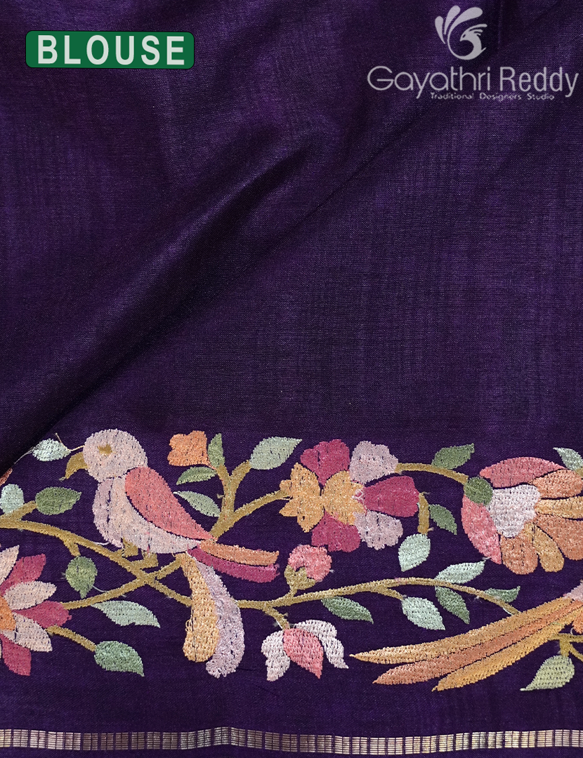 KHADI SILK WORK SAREE-KSW34