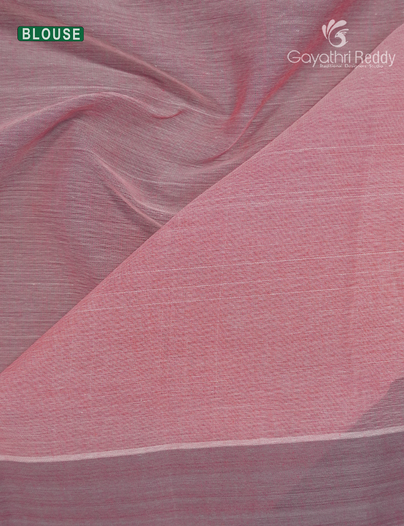 Pure Handloom Cotton Saree in Cream and Baby Pink