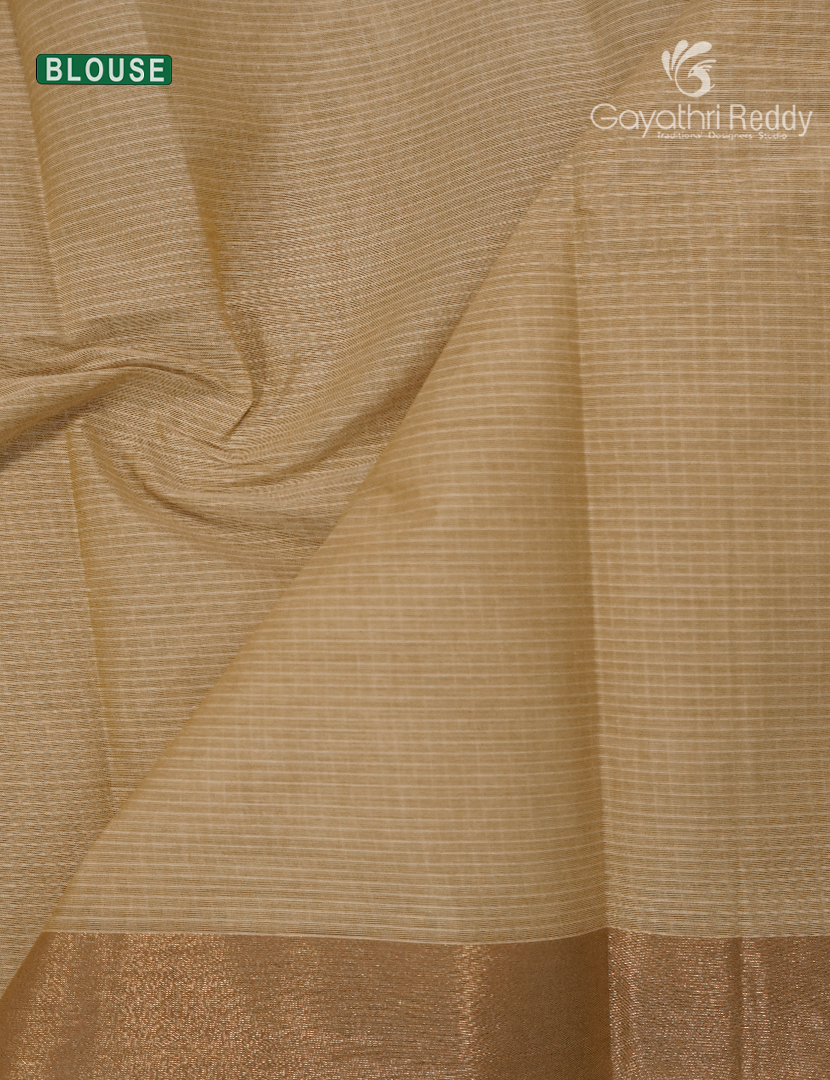 Pure Kanchi Cotton Saree in Pastel Dry Mehendi
