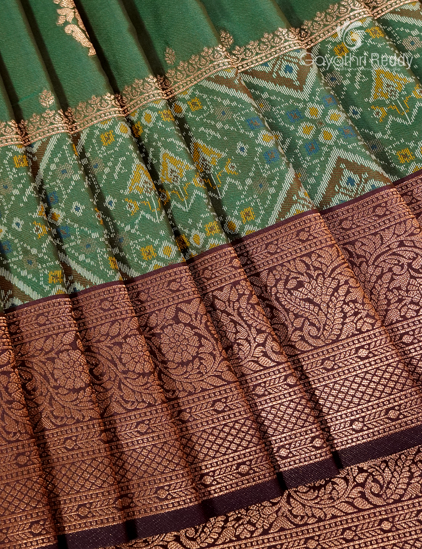 Semi Kanchipuram Art Silk Saree in Sea Green